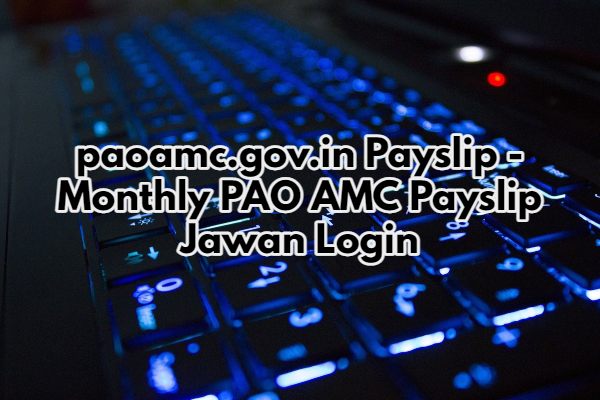 Paoamc gov in Payslip Monthly PAO AMC Payslip Jawan Login 