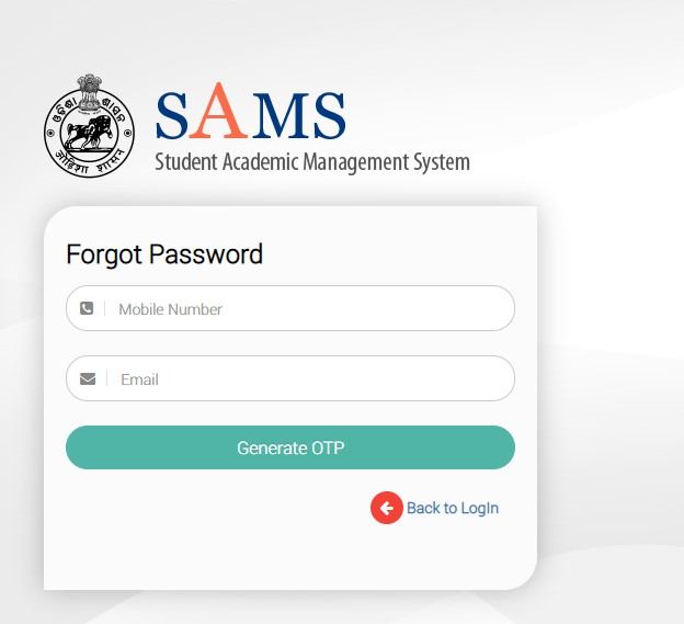 SAMS Login Forgot Password
