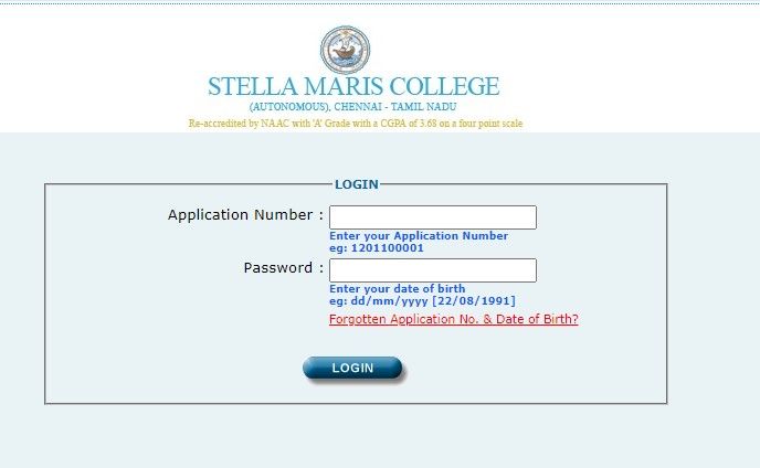 Stella Maris College Application Login