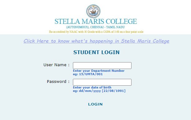 Stella-Maris-College-student-login