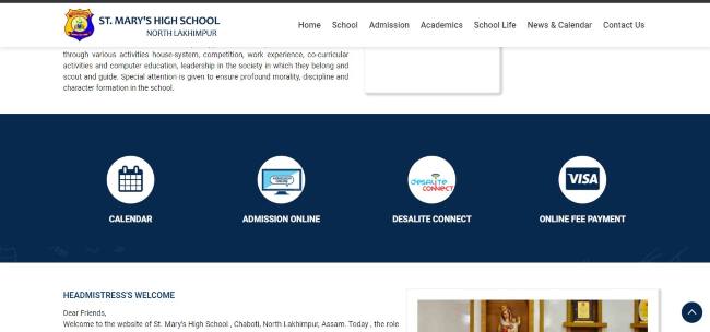 dc.stmaryshs.ac.in Student login official website