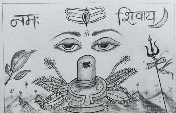 Maha shivratri drawing