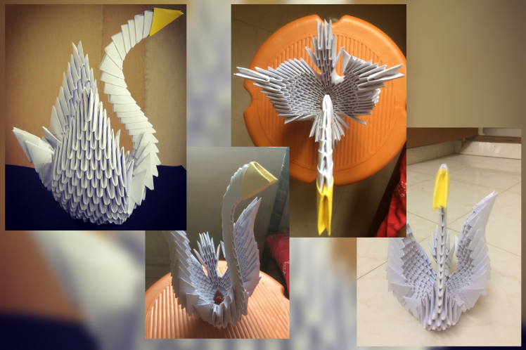 Origami Swans basant panchami