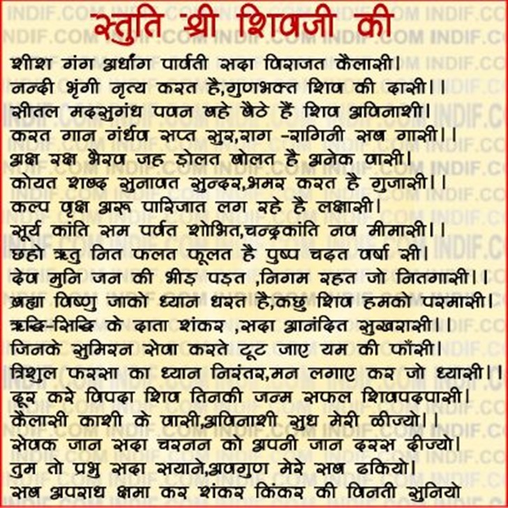 Shiv Stuti Lyrics in Marathi