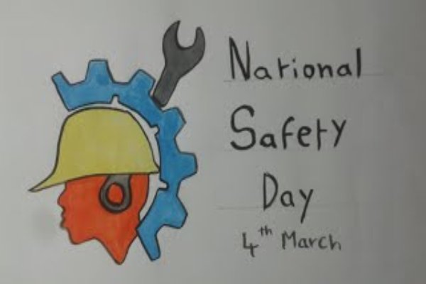 National Safety day poster & drawing easy
