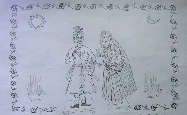 Gangaur images drawing
