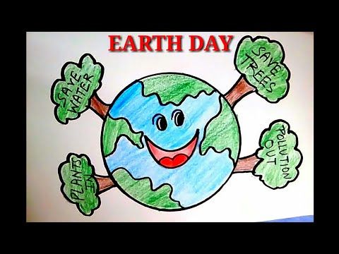 Happy earth day drawing