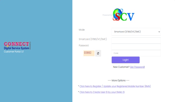 SCV Customer login