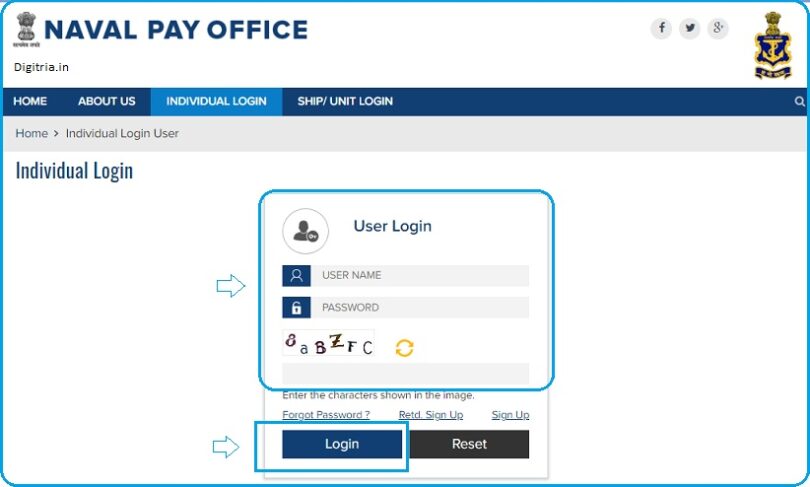 npo login for individual